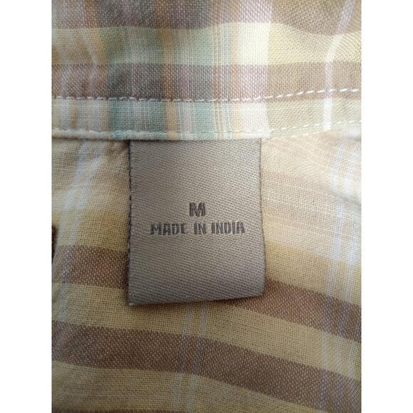 Covington Field and Stream Yellow Red Button Down Collared Shirts Size M - Picture 9 of 15